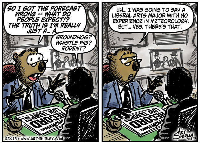 GroundHog -- Art Shirley Cartoon