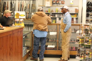 Hunting rifles and hand guns make up a large portion of Oxford Pawn Shop's business. 