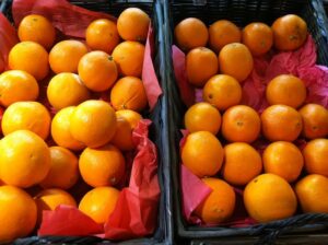 Fresh fruit is readily available around campus. 