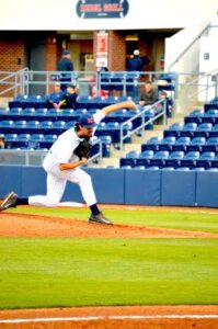Evan Anderson strikes out a Murray State batter
