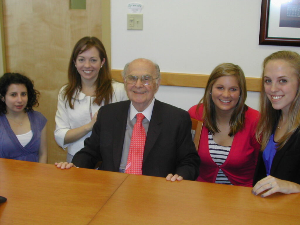 Managing editor Kate Wallace (pink sweater) and fellow BU grad students had the opportunity to meet with Burson in 2012 in Boston, Mass. 