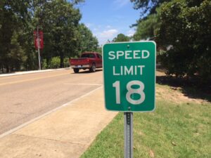 The speed limit on campus isn't 10.. or 15.. it's 18 for our beloved Archie Manning! 