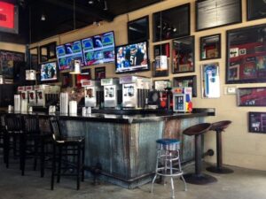A look inside Funky's pizza and daiquiri bar on the Oxford Square. Photo by Courtney Richards.