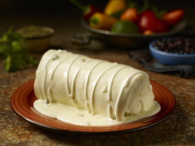 Salsarita's will offer Mexican fare such as this burrito covered in queso 