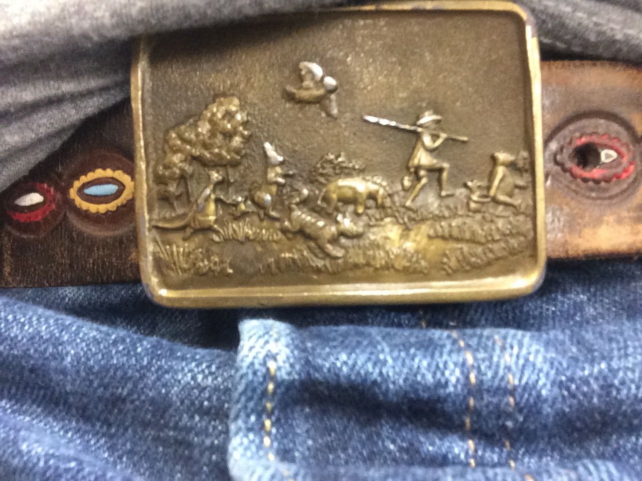 I will wear my Pooh buckle to the show. Why not? I wear it every day. 