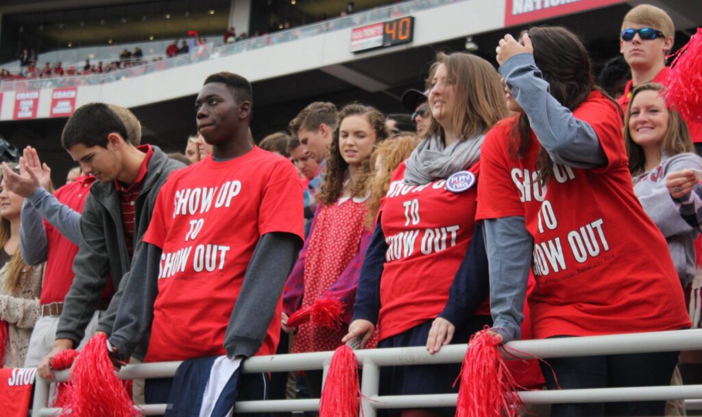 These Ole Miss students are dedicated fans. 