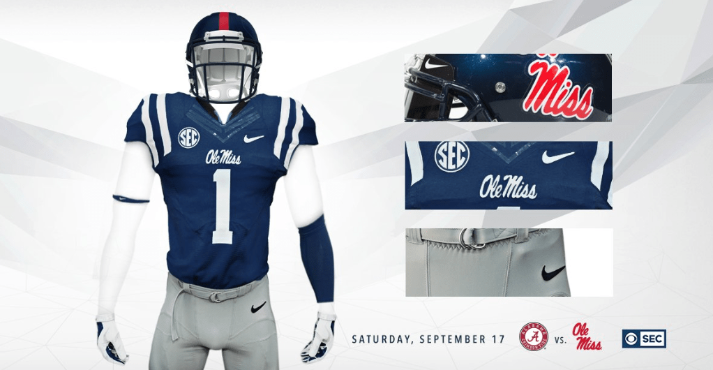 Ole Miss Unveils Uniform Combinations for Alabama Game ...