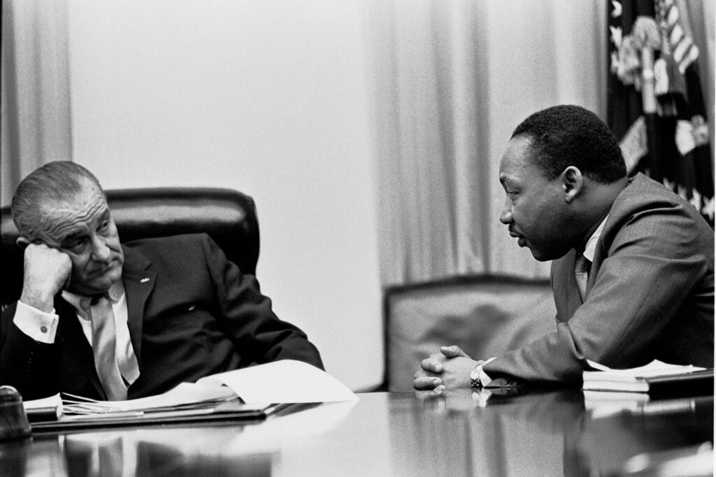 Martin Luther King and Lyndon Johnson
