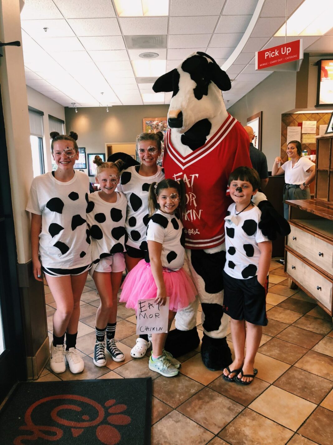 Local ChickfilA Patrons Participate in "Cow Appreciation Day" July 10