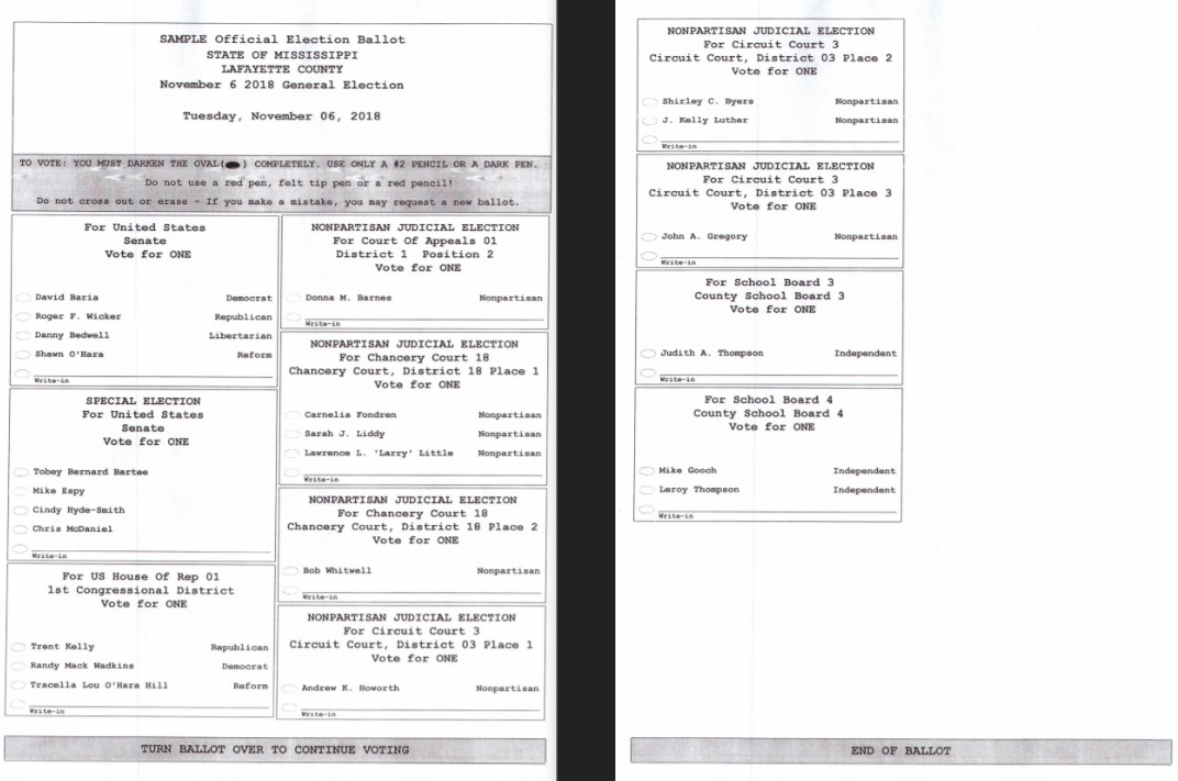 On the Ballot What Lafayette County Voters Will See on Tuesday's