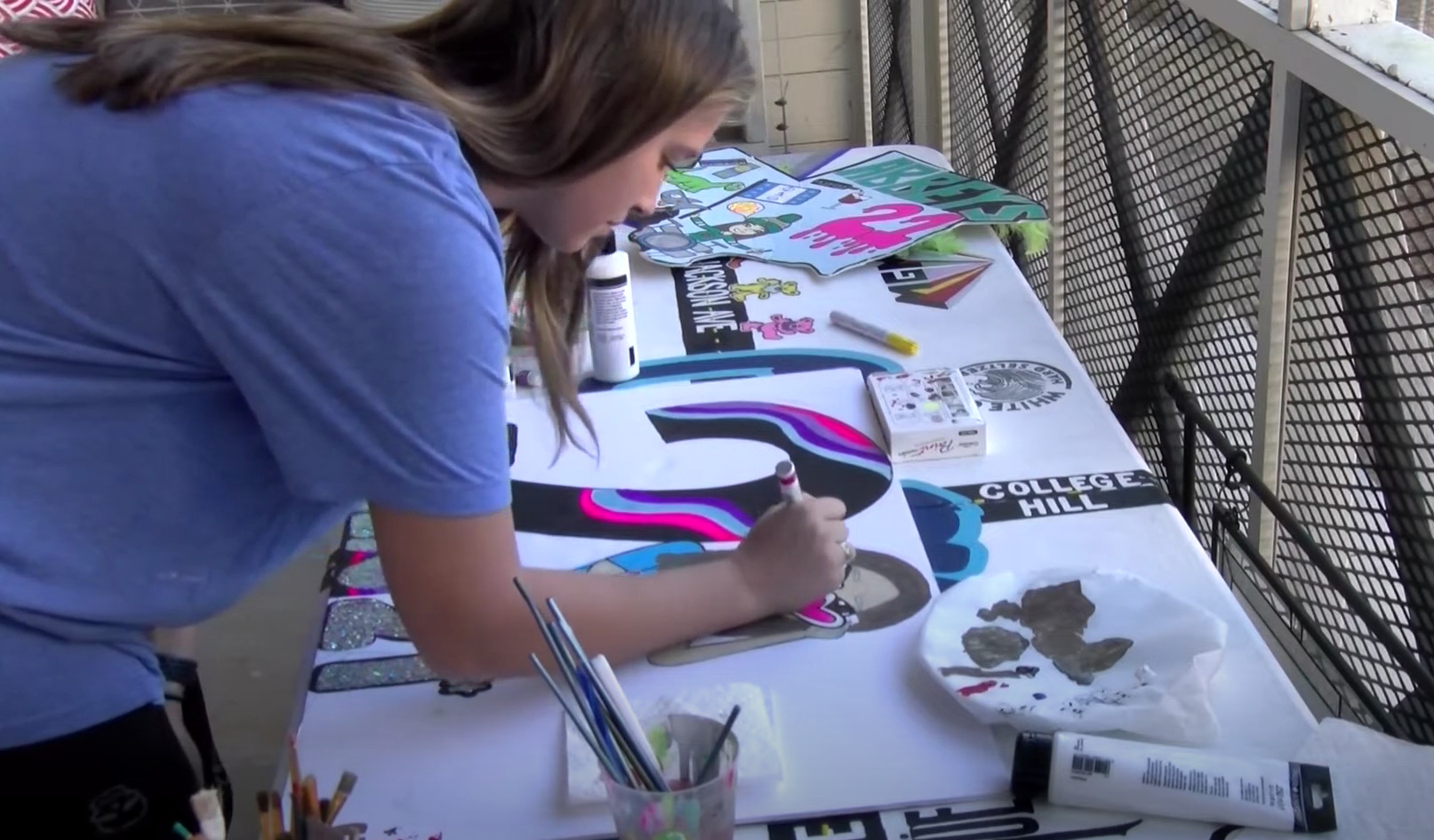 Photo of woman painting