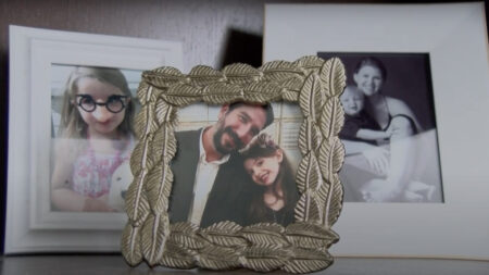 Family photos in frames