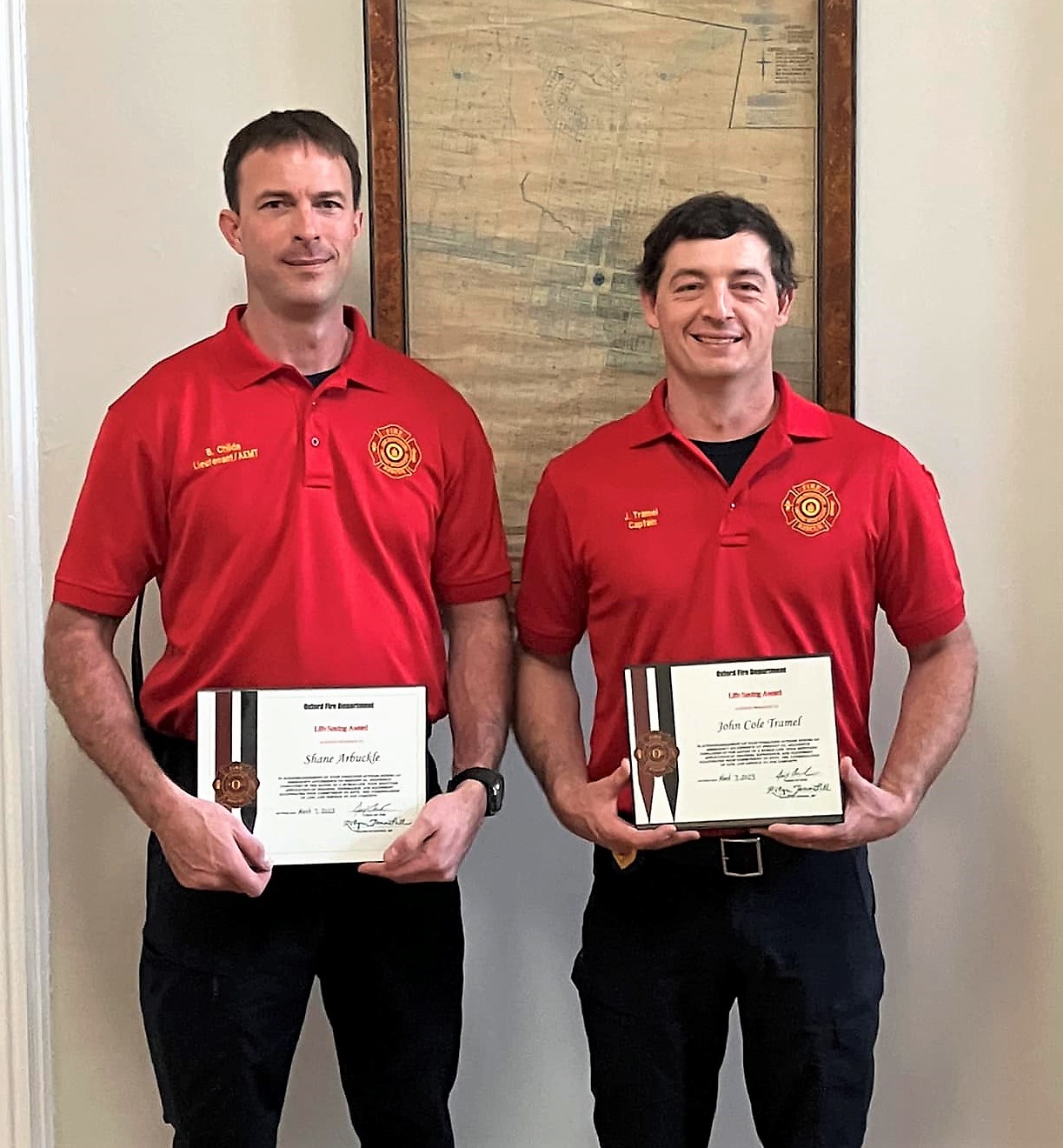 Three Firefighters/EMTs Receive Life Saver Award for Saving a