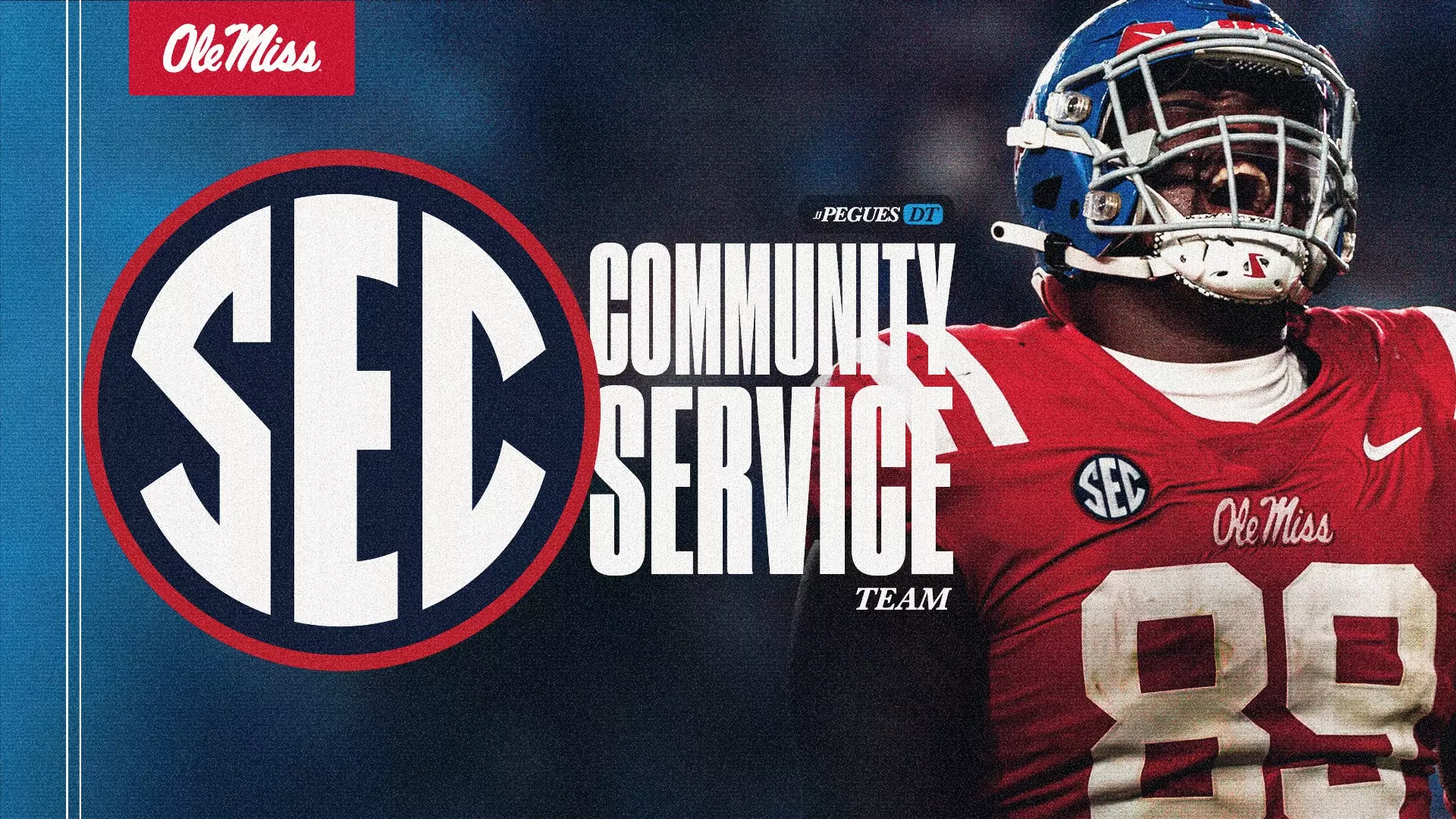 Football's JJ Pegues Named to SEC Community Service Team 