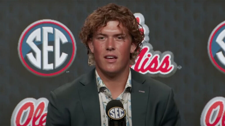 WATCH: Rebels’ QB Jaxson Dart at SEC Media Days on July 15