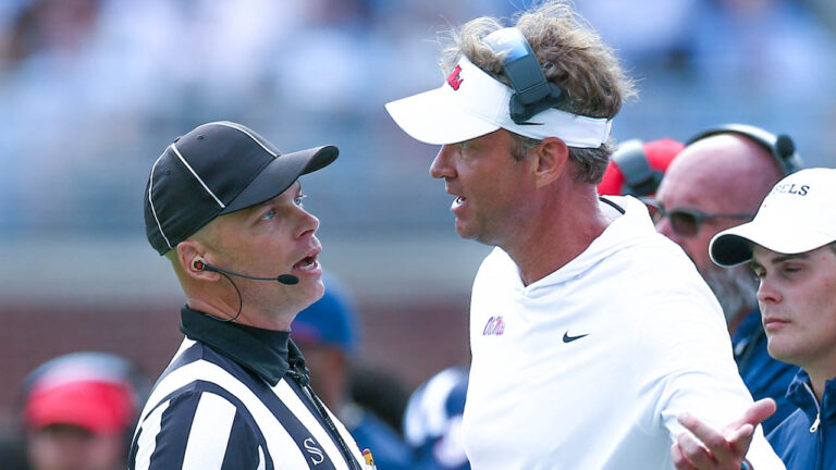 Ole Miss’ Lane Kiffin Recapping Win Over Oklahoma on Saturday