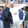 Arkansas coach Sam Pittman and Ole Miss coach Lane Kiffin