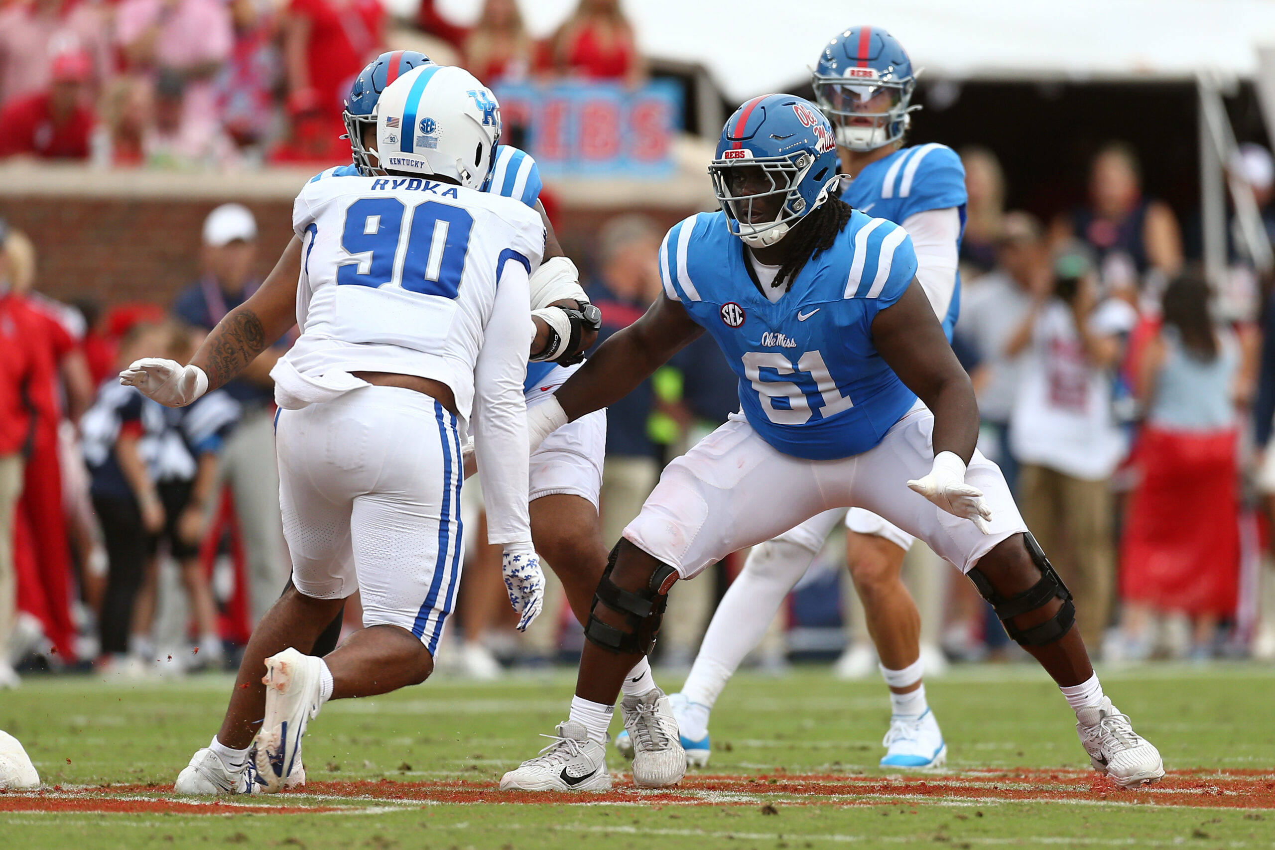 Ole Miss left tackle Diego Pounds