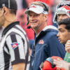 Rebels coach Lane Kiffin on the sidelines against Arkansas