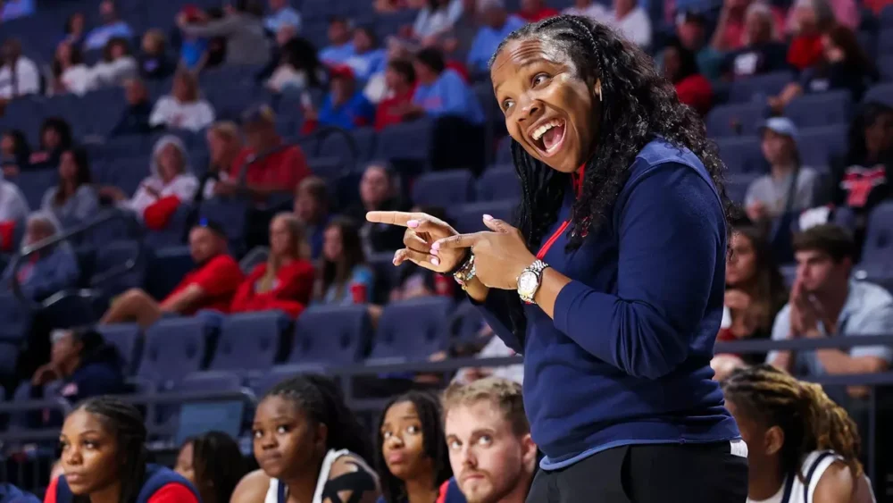 Ole Miss Rebels coach Yolett McPhee-McCuin during a game