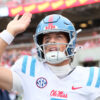 Ole Miss quarterback Jaxson Dart in game against Arkansas